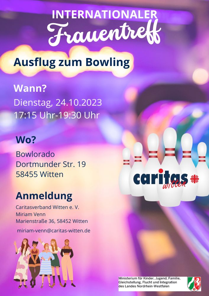 Ankündigung Bowling Frauentreff am 24.10.2023
