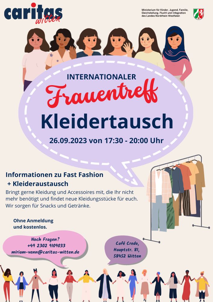 Plakat Kleidertausch Frauentreff 26.09.2023