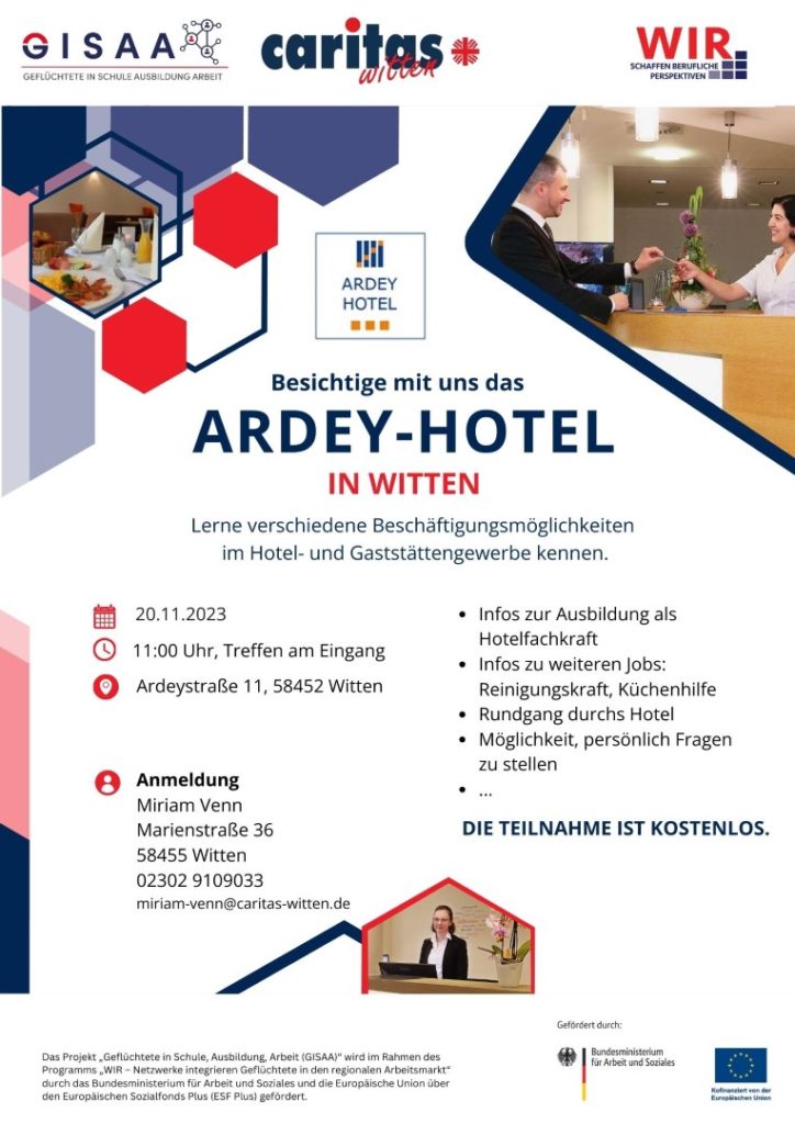 Ankündigung Besichtigung Ardey-Hotel am 20.11.2023